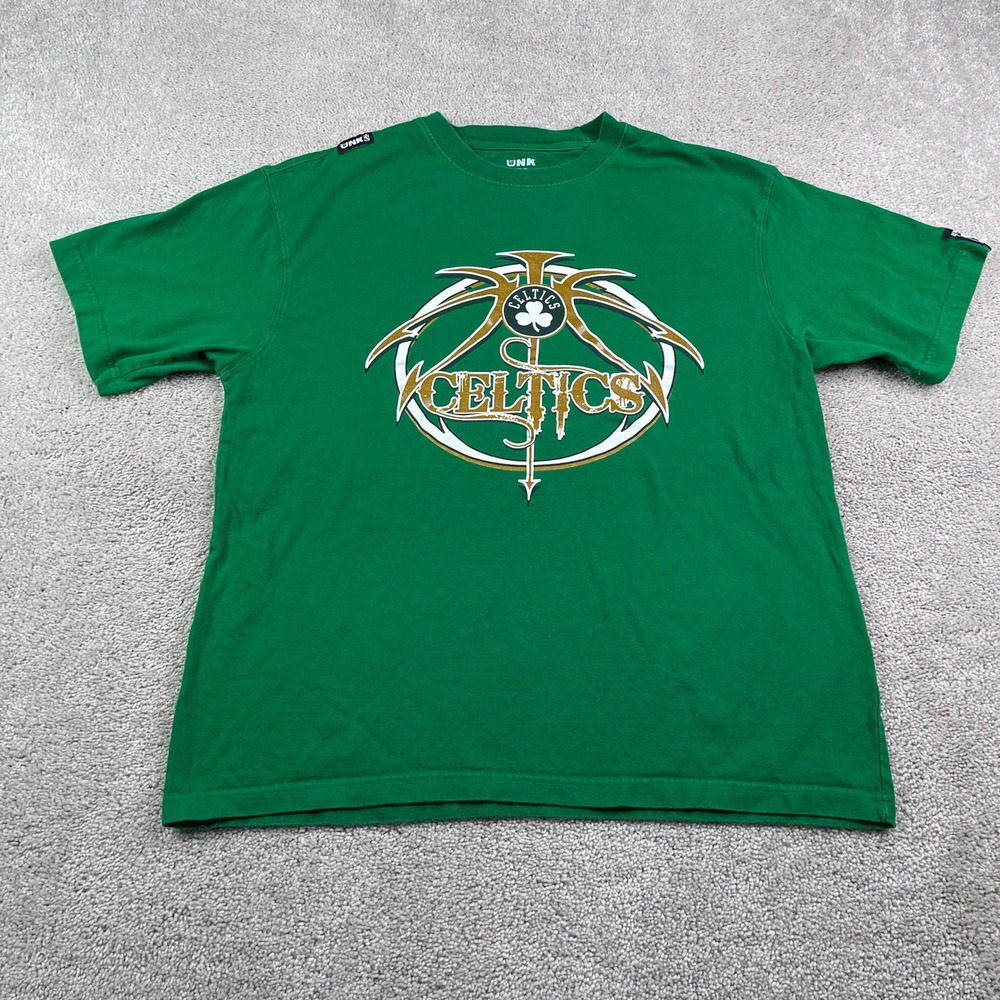 Boston Celtics Shirt Mens Large Green UNK Graphic Tee NBA Short Sleeve